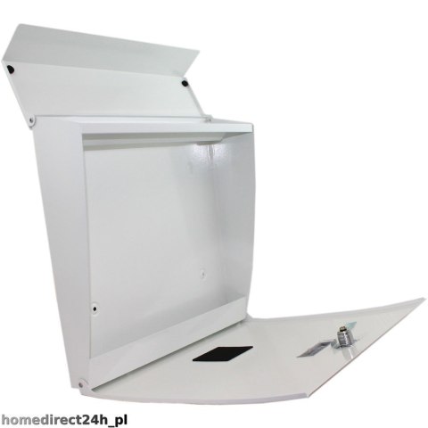 SOLIDNA SKRZYNKA POCZTOWA NA LISTY NAŚCIENNA BIAŁA 2 KLUCZYKI