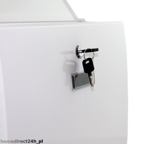 SOLIDNA SKRZYNKA POCZTOWA NA LISTY NAŚCIENNA BIAŁA 2 KLUCZYKI