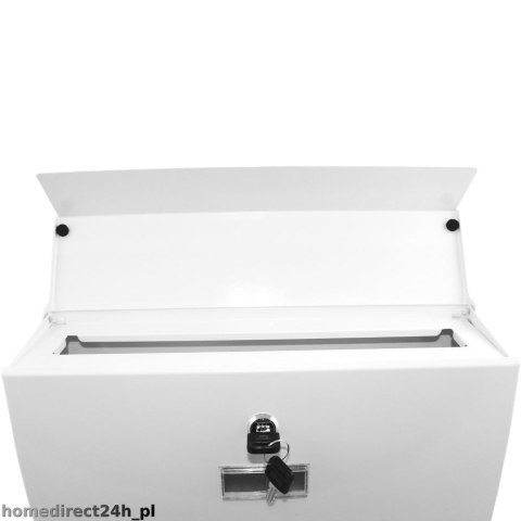 SOLIDNA SKRZYNKA POCZTOWA NA LISTY NAŚCIENNA BIAŁA 2 KLUCZYKI