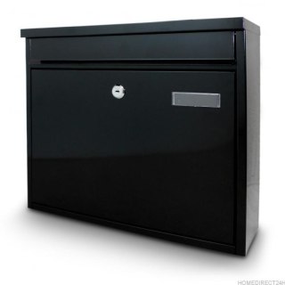 SOLIDNA STALOWA SKRZYNKA POCZTOWA NA LISTY NAŚCIENNA CZARNA JAKOŚĆ