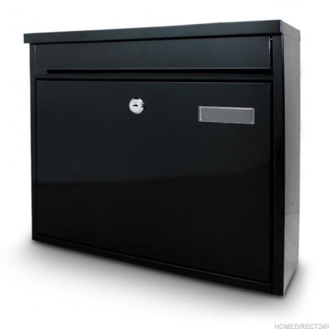 SOLIDNA STALOWA SKRZYNKA POCZTOWA NA LISTY NAŚCIENNA CZARNA JAKOŚĆ
