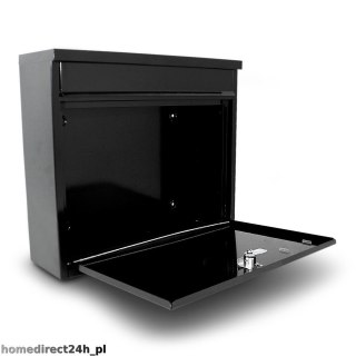 SOLIDNA STALOWA SKRZYNKA POCZTOWA NA LISTY NAŚCIENNA CZARNA JAKOŚĆ