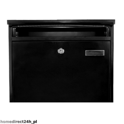SOLIDNA STALOWA SKRZYNKA POCZTOWA NA LISTY NAŚCIENNA CZARNA JAKOŚĆ