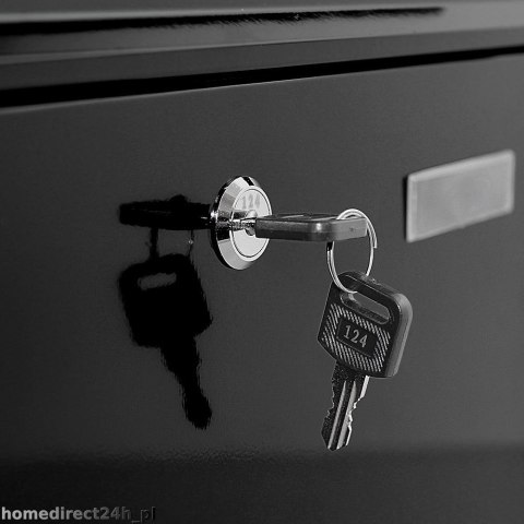 SOLIDNA STALOWA SKRZYNKA POCZTOWA NA LISTY NAŚCIENNA CZARNA JAKOŚĆ