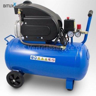 SPRĘŻARKA BITUXX O DUŻEJ MOCY 1500W TŁOKOWA 8 BAR 50L MANOMETRY