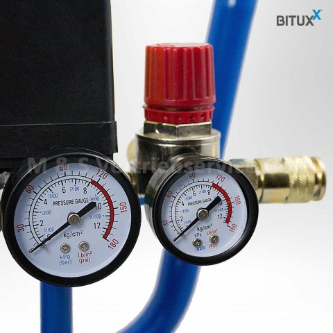 SPRĘŻARKA BITUXX O DUŻEJ MOCY 1500W TŁOKOWA 8 BAR 50L MANOMETRY