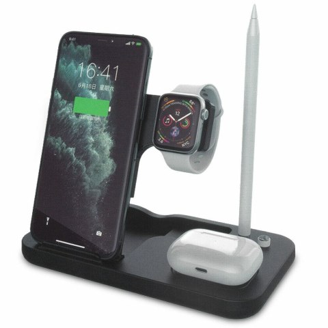 STACJA DO BEZPRZEWODOWEGO ŁADOWANIA 4W1 ŁADOWARKA DO TELEFONU