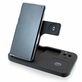 STACJA DO BEZPRZEWODOWEGO ŁADOWANIA 4W1 ŁADOWARKA DO TELEFONU