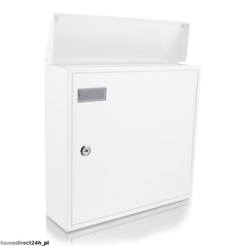 STALOWA SKRZYNKA POCZTOWA NAŚCIENNA BIAŁA DUŻA PONADCZASWOY DESIGN