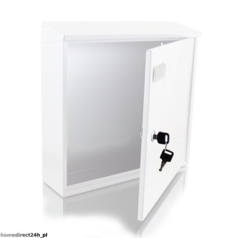 STALOWA SKRZYNKA POCZTOWA NAŚCIENNA BIAŁA DUŻA PONADCZASWOY DESIGN