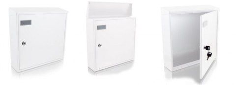 STALOWA SKRZYNKA POCZTOWA NAŚCIENNA BIAŁA DUŻA PONADCZASWOY DESIGN