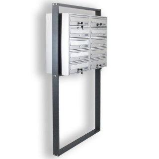 STOJĄCA SKRZYNKA NA LISTY POCZTOWA LOKATORSKA 2x5 STAL NIERDZEWNA