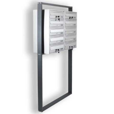 STOJĄCA SKRZYNKA NA LISTY POCZTOWA LOKATORSKA 2x5 STAL NIERDZEWNA