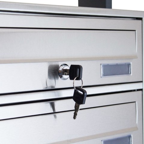 STOJĄCA SKRZYNKA NA LISTY POCZTOWA LOKATORSKA 2x5 STAL NIERDZEWNA