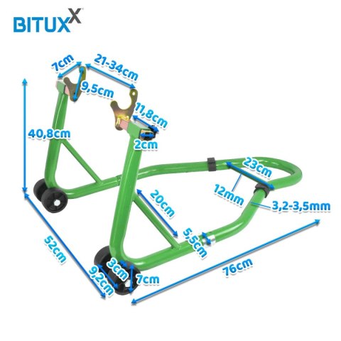 STOJAK UCHWYT DO MOTORU PRZÓD TYŁ ZESTAW ZIELONY PODNOŚNIK MOTOCYKLOWY