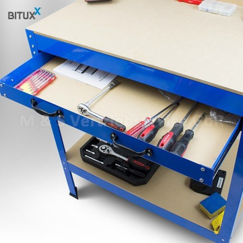 STÓŁ WARSZTATOWY PRAKTYCZNY BITUXX DO GARAŻU 140CM SOLIDNY