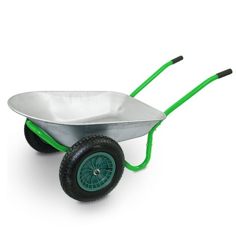 TACZKA BITUXX OGRODOWA DWUKOŁOWA Z JASNOZIELONYM STELAŻEM 150KG 100L