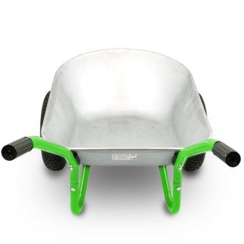 TACZKA BITUXX OGRODOWA DWUKOŁOWA Z JASNOZIELONYM STELAŻEM 150KG 100L