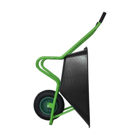 TACZKA BUDOWLANA OGRODOWA CZARNA JEDNOKOŁOWA PVC Z KOŁEM POMPOWANYM