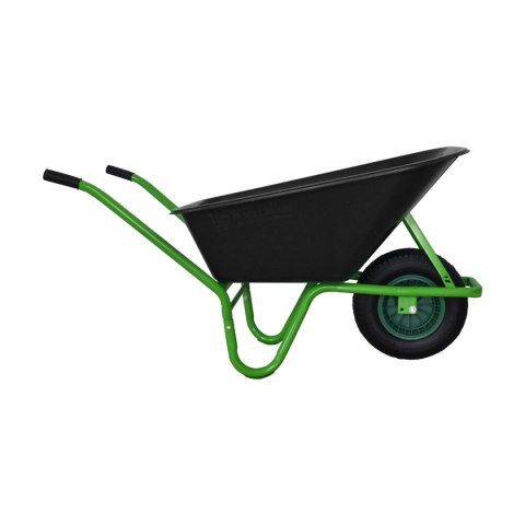 TACZKA BUDOWLANA OGRODOWA CZARNA JEDNOKOŁOWA PVC Z KOŁEM POMPOWANYM