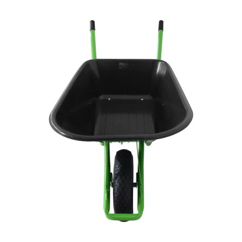 TACZKA BUDOWLANA OGRODOWA CZARNA JEDNOKOŁOWA PVC Z KOŁEM POMPOWANYM