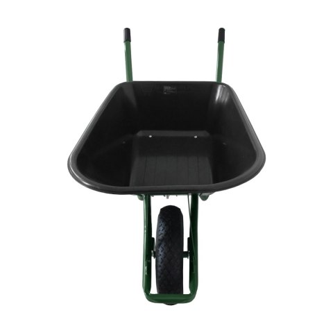 TACZKA BUDOWLANA OGRODOWA CZARNA JEDNOKOŁOWA PVC Z KOŁEM POMPOWANYM