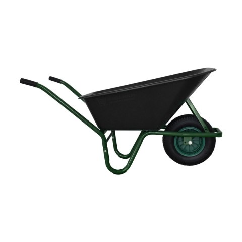 TACZKA BUDOWLANA OGRODOWA CZARNA JEDNOKOŁOWA PVC Z KOŁEM POMPOWANYM