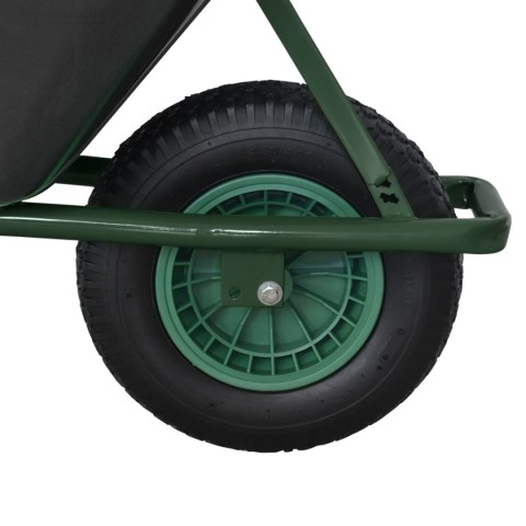 TACZKA BUDOWLANA OGRODOWA CZARNA JEDNOKOŁOWA PVC Z KOŁEM POMPOWANYM