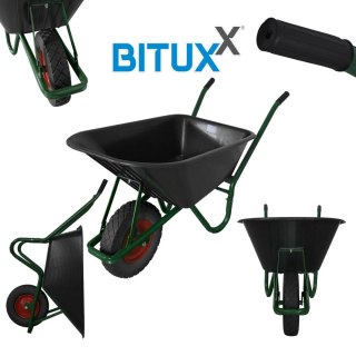 TACZKA BUDOWLANA OGRODOWA PVC 100L Z CZARNYM KOŁEM PU