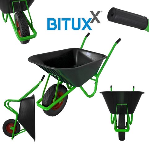 TACZKA BUDOWLANA OGRODOWA PVC 100L Z CZARNYM KOŁEM