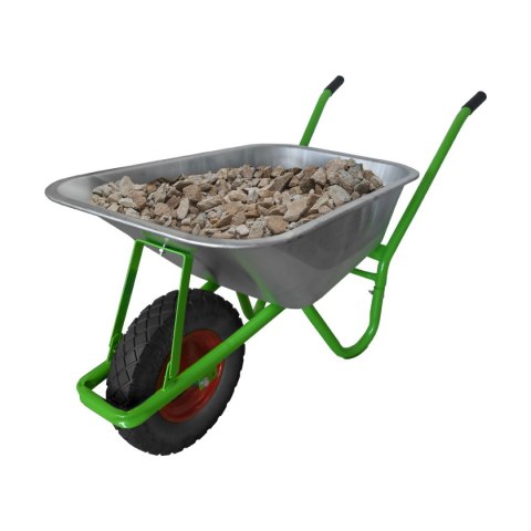 TACZKA OGRODOWA 100L 250KG BITUXX Z CZARNYM KOŁEM PU 4,0-4,8 STELAŻ ZIELONY