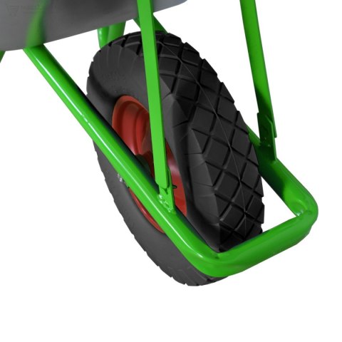 TACZKA OGRODOWA 100L 250KG BITUXX Z CZARNYM KOŁEM PU 4,0-4,8 STELAŻ ZIELONY