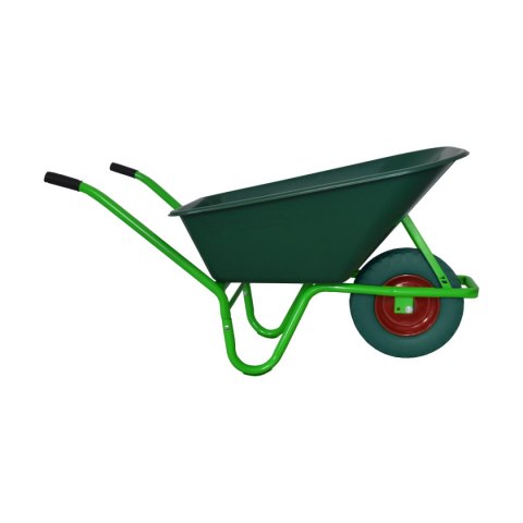 TACZKA OGRODOWA 250kg 100L MISA PVC + PEŁNE KOŁO ZIELONE BEZDĘTKOWE