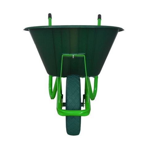 TACZKA OGRODOWA 250kg 100L MISA PVC + PEŁNE KOŁO ZIELONE BEZDĘTKOWE