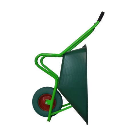 TACZKA OGRODOWA 250kg 100L MISA PVC + PEŁNE KOŁO ZIELONE BEZDĘTKOWE