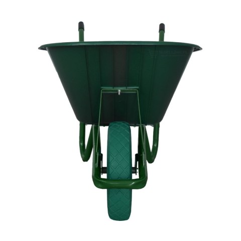 TACZKA OGRODOWA 250kg 100L MISA PVC + PEŁNE KOŁO ZIELONE BEZDĘTKOWE