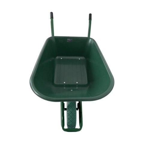 TACZKA OGRODOWA 250kg 100L MISA PVC + PEŁNE KOŁO ZIELONE BEZDĘTKOWE