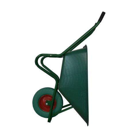 TACZKA OGRODOWA 250kg 100L MISA PVC + PEŁNE KOŁO ZIELONE BEZDĘTKOWE