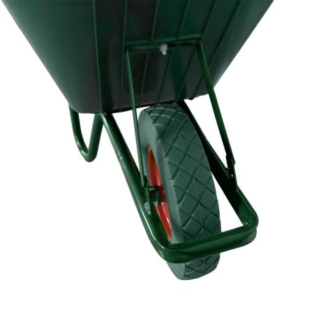 TACZKA OGRODOWA 250kg 100L MISA PVC + PEŁNE KOŁO ZIELONE BEZDĘTKOWE