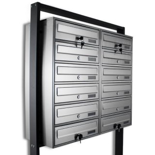 WOLNOSTOJĄCA SKRZYNKA NA LISTY POCZTOWA LOKATORSKA 2x5 STAL NIERDZEWNA