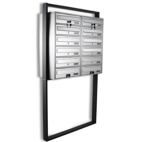 WOLNOSTOJĄCA SKRZYNKA NA LISTY POCZTOWA LOKATORSKA 2x5 STAL NIERDZEWNA