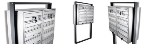 WOLNOSTOJĄCA SKRZYNKA NA LISTY POCZTOWA LOKATORSKA 2x5 STAL NIERDZEWNA