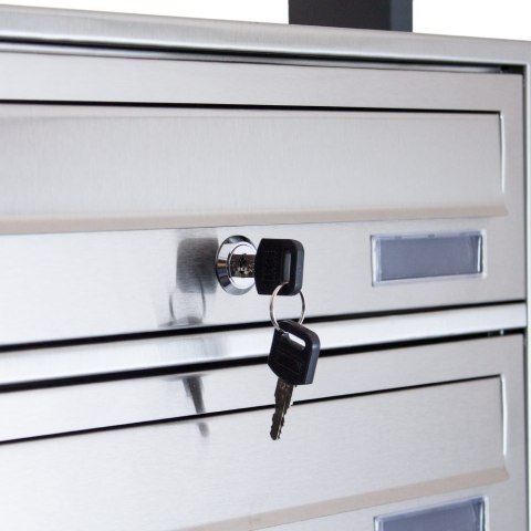 WOLNOSTOJĄCA SKRZYNKA NA LISTY POCZTOWA LOKATORSKA 3 STAL NIERDZEWNA