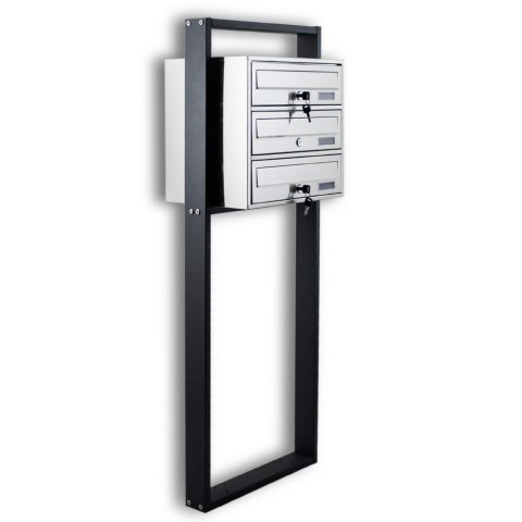 WOLNOSTOJĄCA SKRZYNKA NA LISTY POCZTOWA LOKATORSKA 3 STAL NIERDZEWNA