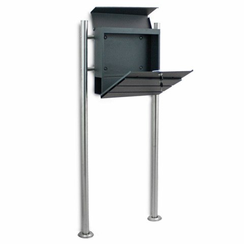 WOLNOSTOJĄCA SKRZYNKA NA LISTY SZARA BITUXX 120CM