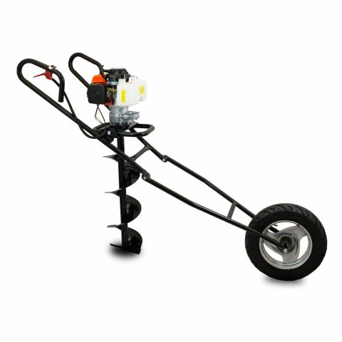 WÓZEK WIERTNICZY Z SILNIKIEM DWUSUWOWYM WIERTNICA Z KOŁEM 200MM