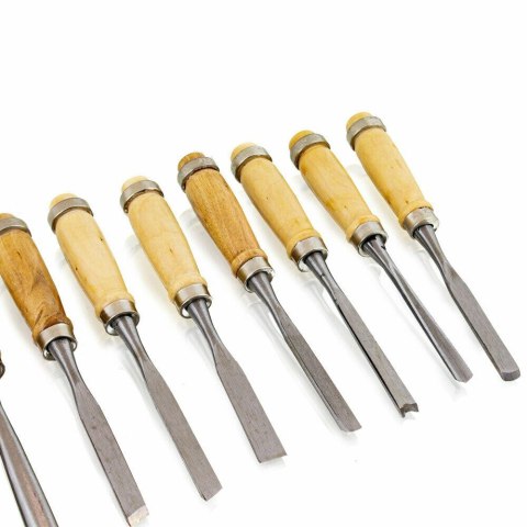 ZESTAW 12 DŁUT DO RZEŹBIENIA W DREWNIE BITUXX W CZARNYM ETUI