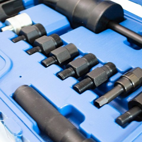 ZESTAW 14 ELEMENTÓW ŚCIĄGACZA WTRYSKIWACZY CDI DIESEL Z KOMPLETEM ADAPTERÓW