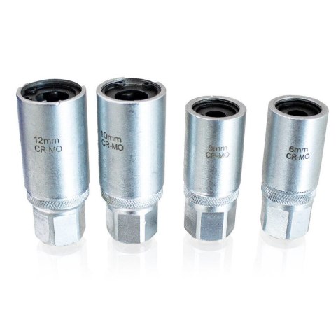 ZESTAW 4 ELEMENTOWY WKRĘTAKI DO ŚRUB DWUSTRONNYCH 1/2" 6-12MM