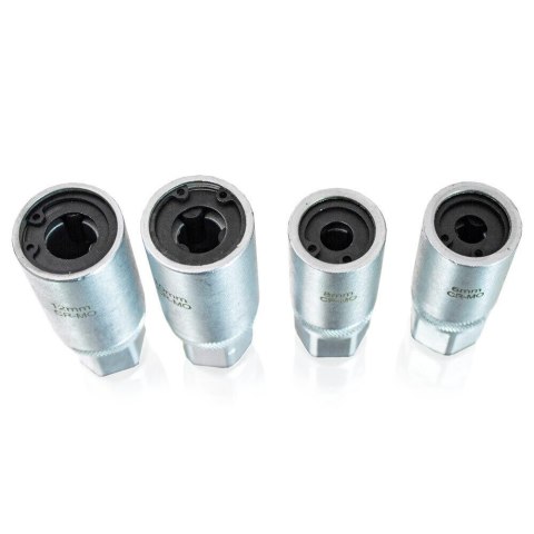 ZESTAW 4 ELEMENTOWY WKRĘTAKI DO ŚRUB DWUSTRONNYCH 1/2" 6-12MM